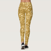Leggings Parties scintillant Gold Tones Texture Imprimer (Dos)