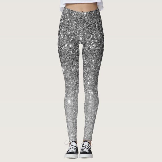 Leggings Parties scintillant gris moderne éclabousser Nom p (Devant)