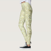 Leggings Parties scintillant jaune clair doux TEXTE PERSONN (Gauche)