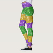 Leggings Parties scintillant Mardi Gras Carnaval en bande c (Gauche)