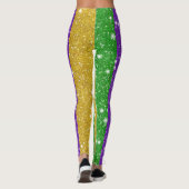 Leggings Parties scintillant Mardi Gras Carnaval en bande c (Dos)
