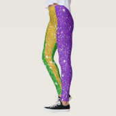 Leggings Parties scintillant Mardi Gras Carnaval en bande c (Gauche)