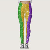Leggings Parties scintillant Mardi Gras Carnaval en bande c (Devant)