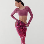 Leggings Parties scintillant moderne rouge et rose étincell<br><div class="desc">Parties scintillant moderne rouge et rose étincelles Cadeau</div>