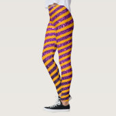 Leggings Parties scintillant mûre d'Halloween orange violet (Gauche)