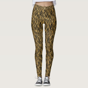 Leggings Parties scintillant noir et or Imprimer