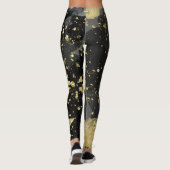 Leggings Parties scintillant Noir & Or Glam Grunge Grunge M (Dos)