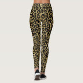 Leggings Parties scintillant noire et or Jaguar Imprimer (Dos)