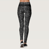 Leggings Parties scintillant noire moderne pattes étincelan (Dos)