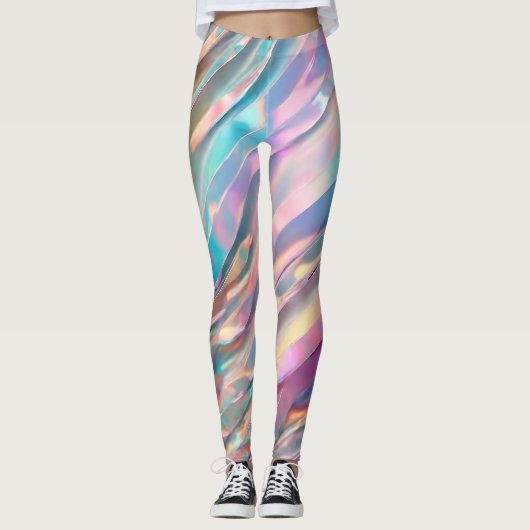 Leggings Parties scintillant Opal Holographique Collection  (Devant)