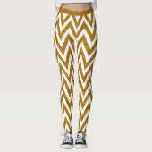 Leggings Parties scintillant or glam élégant Chevron Stripe (Devant)