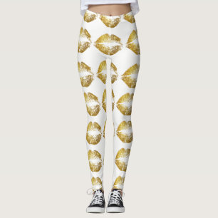Leggings Parties scintillant or lèvres #2
