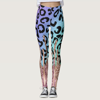 Leggings Parties scintillant or rose et Yoga Empreinte de l