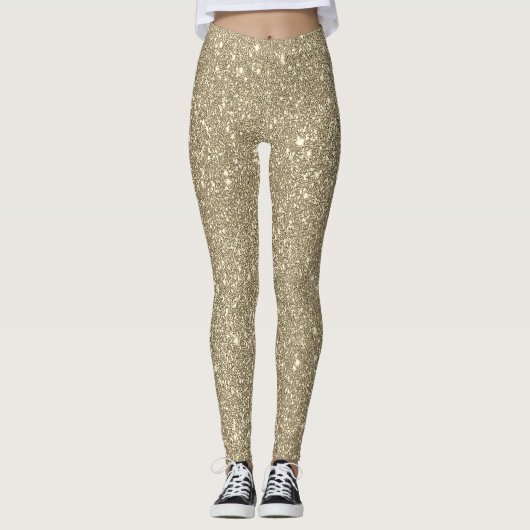Leggings Parties scintillant Or Sparkly Élégant classe fill (Devant)