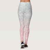 Leggings Parties scintillant princesse gris-blanc #1a (Part (Dos)