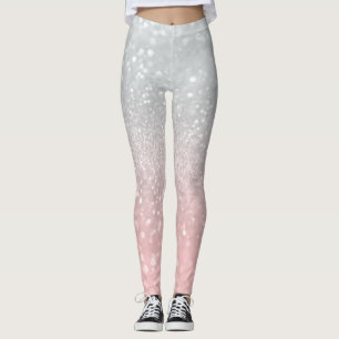 Leggings Parties scintillant princesse gris-blanc #1a (Part