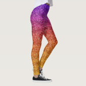 Leggings Parties scintillant rayée violette et orange (Droite)