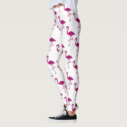 Leggings Parties scintillant rose brillant motif (Gauche)