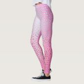 Leggings Parties scintillant rose Cheetah Imprimer (Gauche)