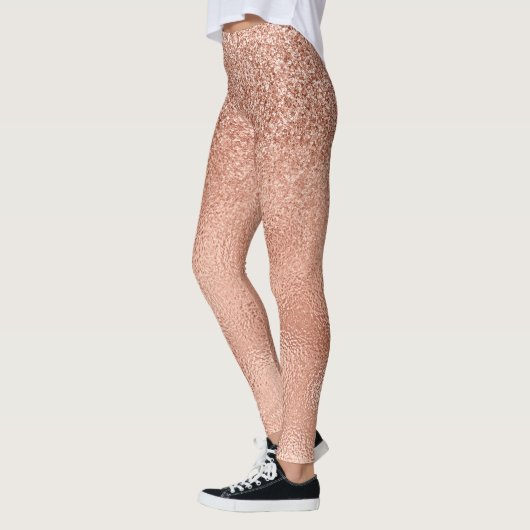 Leggings Parties scintillant rose dorée Sparkle Ombre Foil  (Gauche)
