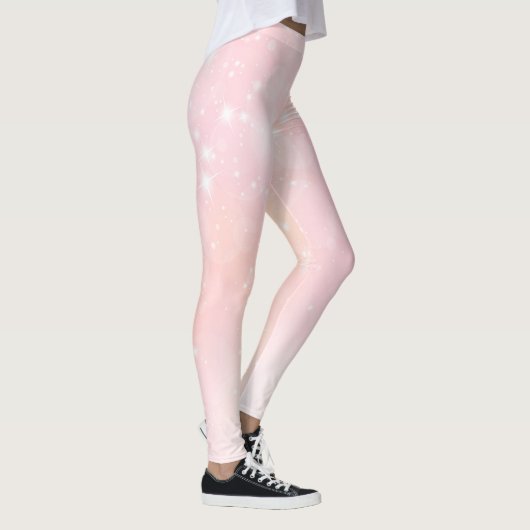 Leggings Parties scintillant rose douce et étincelles (Droite)