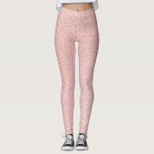 Leggings parties scintillant rose en or étincelante (Devant)