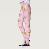 Leggings Parties scintillant rose et or Unicorne (Gauche)