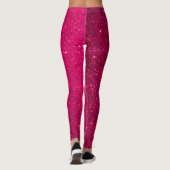 Leggings Parties scintillant rose Faux (Dos)