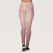 Leggings Parties scintillant rose Gold Blush Éclairage Déch (Dos)