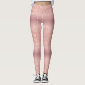 Leggings Parties scintillant rose or Blush Sparkle Drip Par (Devant)