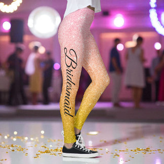 Leggings Parties scintillant rose or jaune étincelante Legg