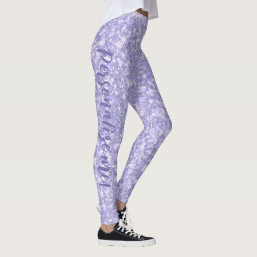 Leggings Parties scintillant rose pâle foncé TEXTE PERSONNA (Droite)
