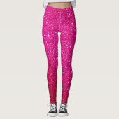 Leggings Parties scintillant rose personnalisée Design Moti (Devant)