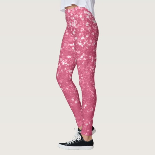 Leggings Parties scintillant rose rose pâle (Gauche)