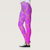 Leggings Parties scintillant rose violet de sirène or (Gauche)
