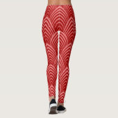 Leggings Parties scintillant rouge et rose Motif géométriqu (Dos)