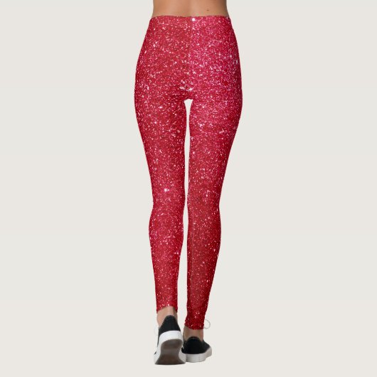 Leggings parties scintillant rouge vif cool (Dos)