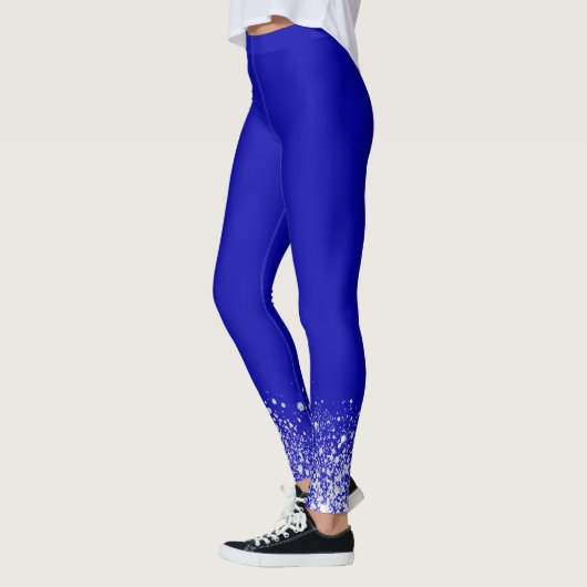 Leggings Parties scintillant royale bleu argent (Gauche)