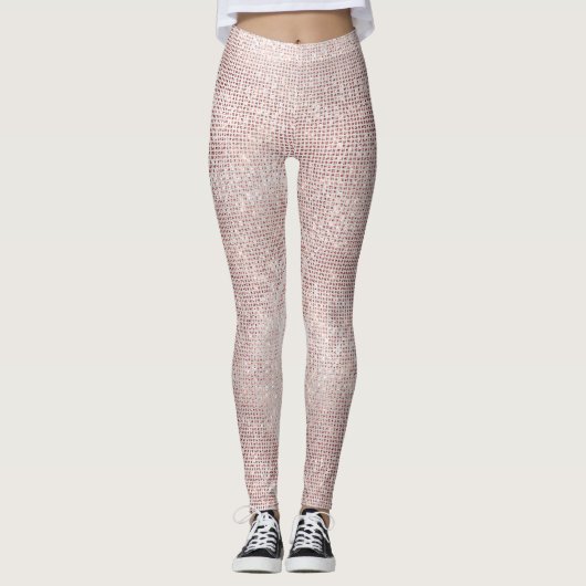 Leggings Parties scintillant Silver Brush White Rose Grill (Devant)
