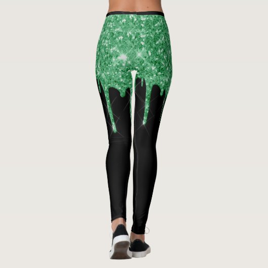 Leggings Parties scintillant tendance vertes Black St. Patr (Dos)