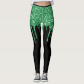 Leggings Parties scintillant tendance vertes Black St. Patr (Devant)