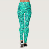 Leggings Parties scintillant turquoise (Dos)