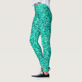Leggings Parties scintillant turquoise (Gauche)