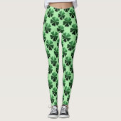 Leggings Parties scintillant vert foncé brillant Shamrock C (Devant)