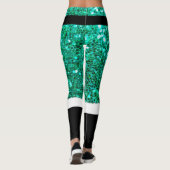 Leggings Parties scintillant verte de Mme Santa Claus (Dos)