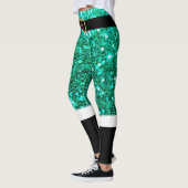 Leggings Parties scintillant verte de Mme Santa Claus (Gauche)