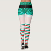 Leggings Parties scintillant verte de Mme Santa Claus (Dos)