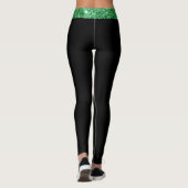 Leggings Parties scintillant verte irlandaise sur mesure no (Dos)