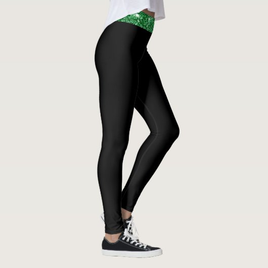 Leggings Parties scintillant verte irlandaise sur mesure no (Droite)