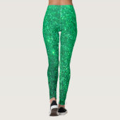 Leggings Parties scintillant verte néon brillant coloré bri (Dos)